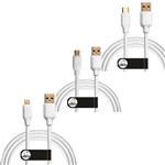 کابل تبدیل USB به MicroUsb کینگ کونگ مدل POWER-BLU33 طول 1 متر به همراه کابل تبدیل USB به USB-C و کابل تبدیل USB به لایتنینگ