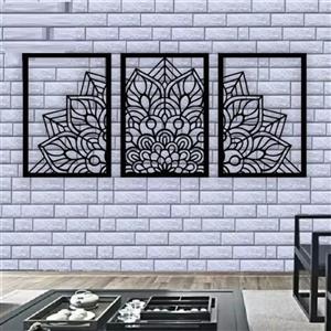 دیوارکوب مدل گل طرح اسلیمی مجموعه 3 عددی