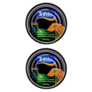 کنسرو ماهی قزل آلا در روغن با شوید تحفه - 180 گرم بسته 2 عددی