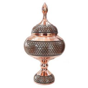 شکلات خوری خاتم کاری مسی کد 25 -