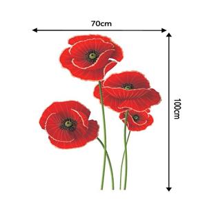 استیکر سالسو طرح شقایق سرخ Salso Red Poppy Sticker