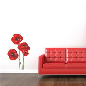 استیکر سالسو طرح شقایق سرخ Salso Red Poppy Sticker