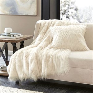 شال مبل و تخت طرح خز سایز 100x180 سانتی متر