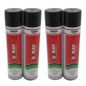 اسپری رنگ مشکی واکو مدل 300ML حجم 1.200 لیتر بسته 4 عددی