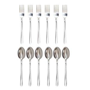 سرویس قاشق و چنگال 12 پارچه مدل spring