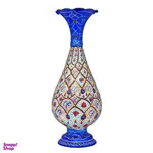 گلدان مسی مینا کاری شده گالری مند کد MN37