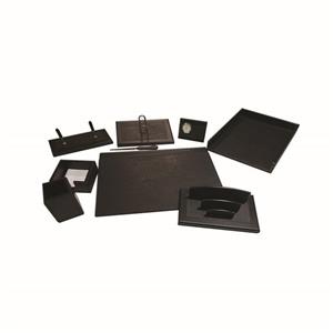 ست لوازم اداری رومیزی مدل woodcopperleather مجموعه 9 عددی