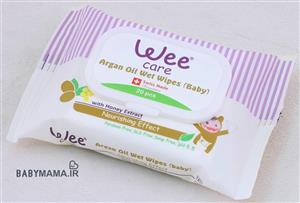 دستمال مرطوب کودک درب دار حاوی روغن آرگان وی کر Wee Care Wee Care Argan Oil Wet Wipes For Baby 20pcs