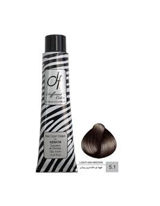 رنگ مو دیفرنت شماره 5.1 حجم 125 میلی لیتر رنگ قهوه ای خاکستری روشن