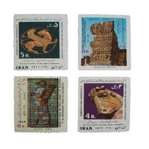 تمبر یادگاری مدل تخت جمشید کد IR1484 مجموعه چهار عددی