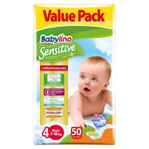 پوشک سنسیتیو سایز 4 (50 عددی) مدل Value Pack بیبی لینو Babylino Baby Lino Value Pack Size 4 Diaper Pack of 50