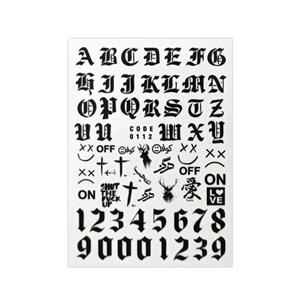 لنز ناخن مدل حروف انگلیسی کد 112