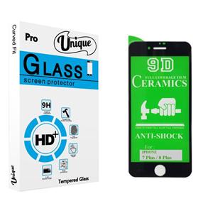محافظ صفحه نمایش 9D یونیک مدل +Clear مناسب برای گوشی موبایل اپل iphone 7 plus / 8 plus
