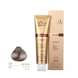 رنگ مو رویال آتوسا شماره 10.1 حجم 120 میلی لیتر رنگ بلوند نقره ای