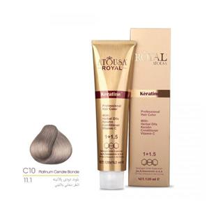 رنگ مو رویال آتوسا شماره 11.1 حجم 120 میلی لیتر رنگ بلوند دودی پلاتینه