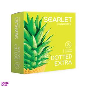 کاندوم اسکارلت مدل DOTTED EXTRA بسته 3 عددی