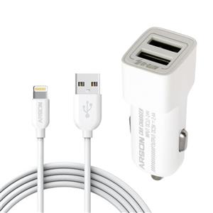 شارژر فندکی آرسون مدل AN-20 به همراه کابل تبدیل به لایتنیگ