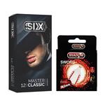کاندوم سیکس مدل Master Classic بسته 12 عددی به همراه کاندوم شادو مدل Sword