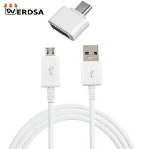 کابل تبدیل USB به microUSB مدل ECBDU4EWE طول 1.5 متر به همراه مبدل otg