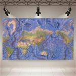 پوستر طرح نقشه جهان مدل WORLD OCEAN FLOOR کد AR3370