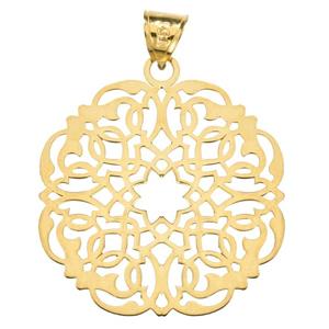 آویز گردنبند زردونه مدل D3005 Zardooneh D3005 Gold Necklace Pendant Plaque