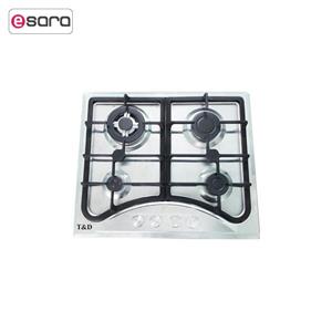 اجاق گاز صفحه‌ ای استیل تی اند دی مدل TD114E T And D TD114E Steel Gas Hob