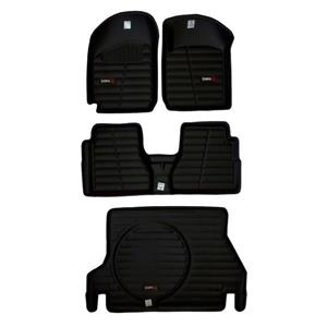 کفپوش سه بعدی خودرو لاستیک گیلان مدل 009 مناسب برای پراید به همراه کفپوش صندوق