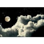 تابلو شاسی مدل آسمان و ابر  و ماه تابان  T7081