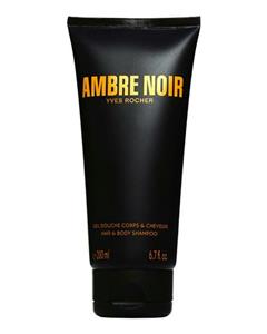  شامپو سر و بدن آمبر نویر آقایان ایوروشه 200 میل Yves Rocher - Ambre Noir Hair & Body Shampoo