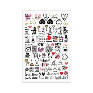 برچسب لنز ناخن مدل عشق کد 99