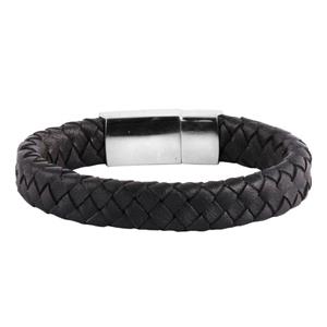 دستبند چرمی آتیس کد I1200SLV Atiss I1200SLV Leather Bracelet