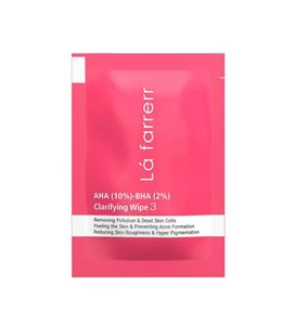 پد پاکسازی و لایه بردار پوست لافارر 3 AHA و 2% BHA بسته 30 عددی  Lafarrerr Clarifying And Peeling Pad 3 AHA 10 And BHA 2