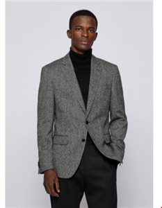 کت تک مردانه هوگو باس آلمان BOSS SLIM-FIT SAKKO AUS WOLL-MIX MIT FISCHGRÄTMUSTER