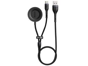 کابل تایپ سی و داک شارژ ساعت بیسوس Baseus Cafule One-for-two Data Cable USB to C+ Watch Charging Dock