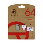 Queen CELL+ USB2.0+OTG Adapter Flash Drive-64GB مشکی نقره ای