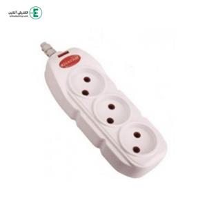 پریز سه خانه رز با کابل 5 متری (خیام الکتریک)