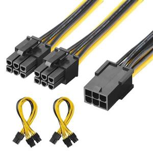 تبدیل 6 پین نر برق پاور به دو تا 6 پین ماده VGA