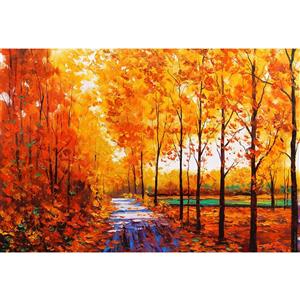 مگنت طرح درخت رودخانه و منظره پاییز مدل T1084