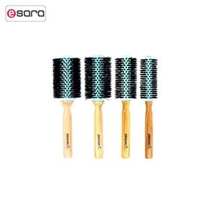 برس گرد حرارتی دسته بامبو سایز 40 تا 73 میلی متری دلگان مدل W02 R0001 022 OW06 بسته عددی Delgan Brush packs 