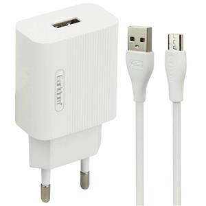 شارژر دیواری ارلدام مدل ES-201 به همراه کابل تبدیل microUSB