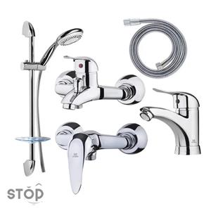 ست شیرآلات شادان مدل FR-5X  مجموعه 4 عددی به همراه شلنگ توالت