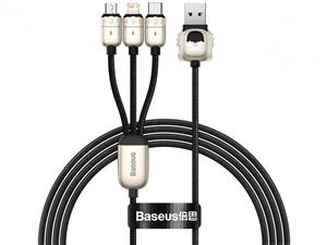 کابل سه سر یواس‌بی به لایتنینگ، میکرو تایپ‌سی بیسوس BASEUS Year of the Tiger 3in1 USB para M L C 3.5A 1.2m CASX010001 