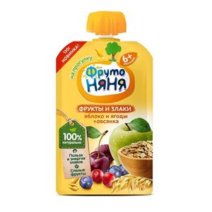 پوره ساندیسی غلات و سیب و ترکیب میوه جنگلی 130گرمی +6 نیان Nyanya