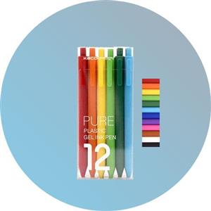 پک ۱۲ رنگ خودکار ژله ای مدل Kaco Pen