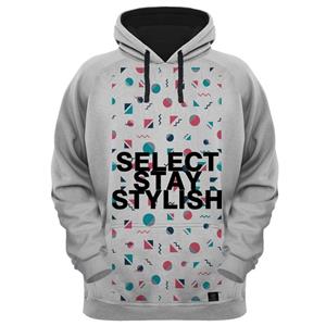 هودی مردانه 27 مدل SELECT STAY STYLISH کد AL178 رنگ طوسی