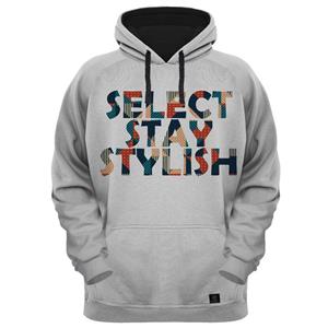 هودی مردانه 27 مدل SELECT STAY STYLISH کد AL179 رنگ طوسی