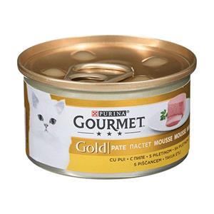 کنسرو غذای گربه گورمت مدل Gourmet Gold وزن 85 گرم 