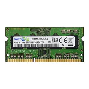 رم لپتاپ DDR3 تک کاناله 1600 مگاهرتز CL11 سامسونگ مدل PC3L ظرفیت 4 گیگابایت