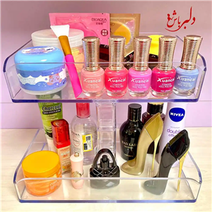 استند 2 طبقه عطر و لوازم آرایشی