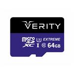 رم میکرو ۶۴ گیگ وریتی Verity U3 C10 80MB/s + خشاب